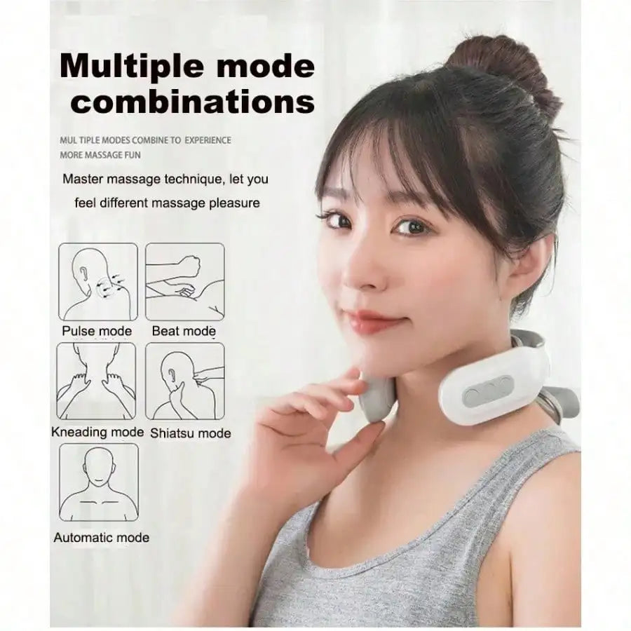 Portable Smart Neck & Shoulder Massager – USB Rechargeable with Lithium Battery