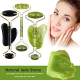 Natural Jade Face Massager Gua Sha Stone Face  Guasha Masaje Facial Board Acupoint Eye Care SPA Massager Tool massage visage