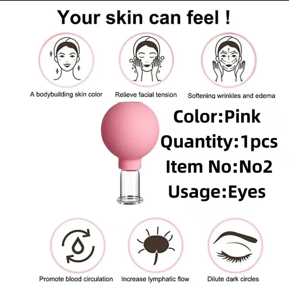 Tuhopeta Vacuum Cupping Glass Jar Cellulite Massager Acupuncture Suction Cup Slimming FatBurning Health Care Chinese MedicalTool