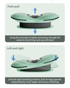 New Upgrade Air-Lip Stretch Low Frequency Thermal Vibration Waist Massage Heeling Spot Left and Right Swing + Up and Down Tracti