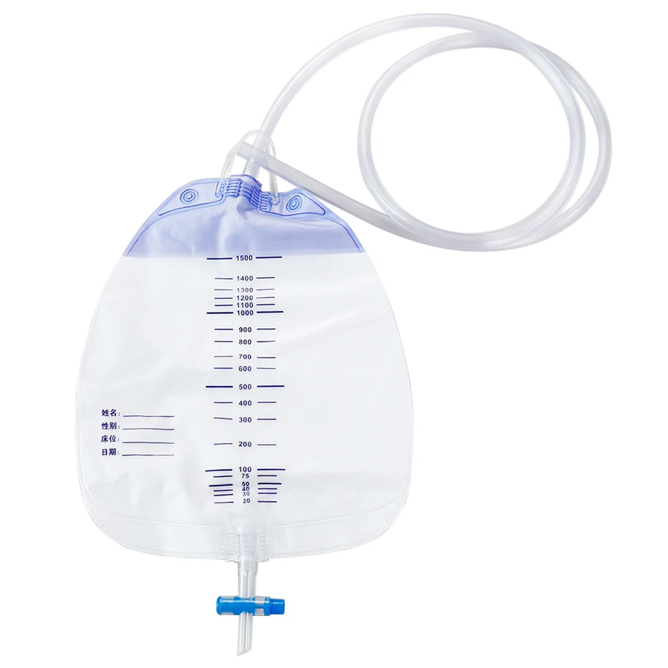Reusable Male Wearable Silicone Urine Bag with Catheter & Drainage System