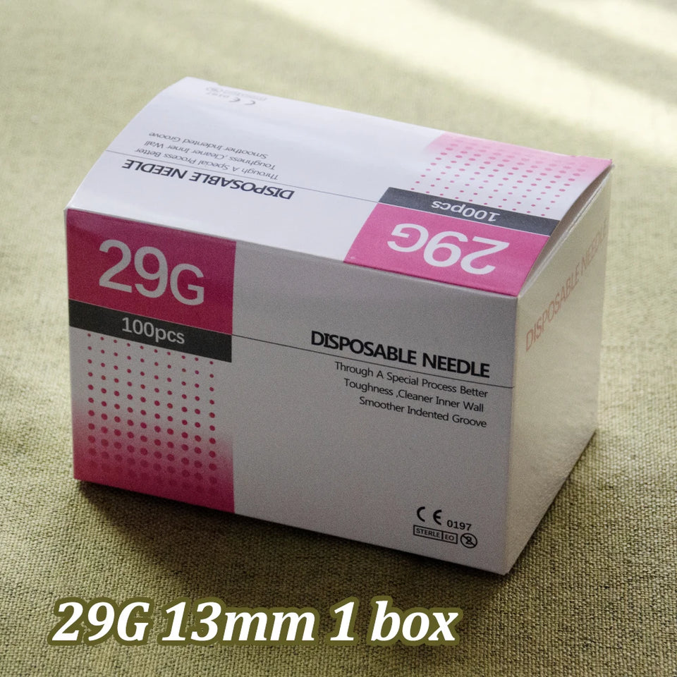 30G–34G Painless Transparent Syringe Needles – Clear Tip Caps & Injection Glue Applicators (1.5–6mm)