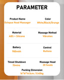 20Massage Heads Orange Scalp Head Massager Red Light Vibrator Octopus Scratcher For Relaxation Stress Migraine