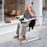 Electric Adjustable Patient Lift Transfer Chair – Foldable Handicap Shower & Commode Toilet Seat for Elderly Home Care