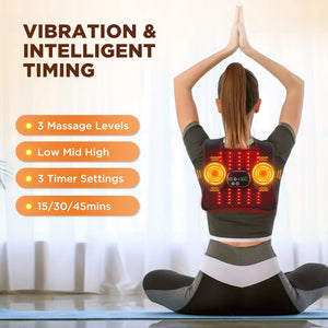 Electric Infrared Knee Pad Re Light Heating Vibration Massager for Back and Waist Thermal Leg Knee Joint Support Brace Wireless