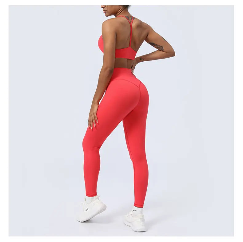 Women’s Seamless Fold-Over Fitness Leggings – Running & Yoga Pants with Butt-Lifting Design
