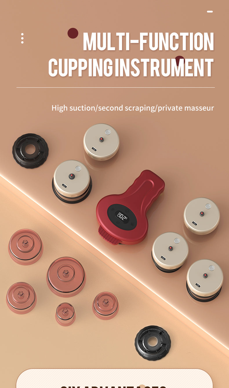 Electric Cupping Therapy Device – Negative Pressure Scraping & Massage for Back, Neck & Shoulders