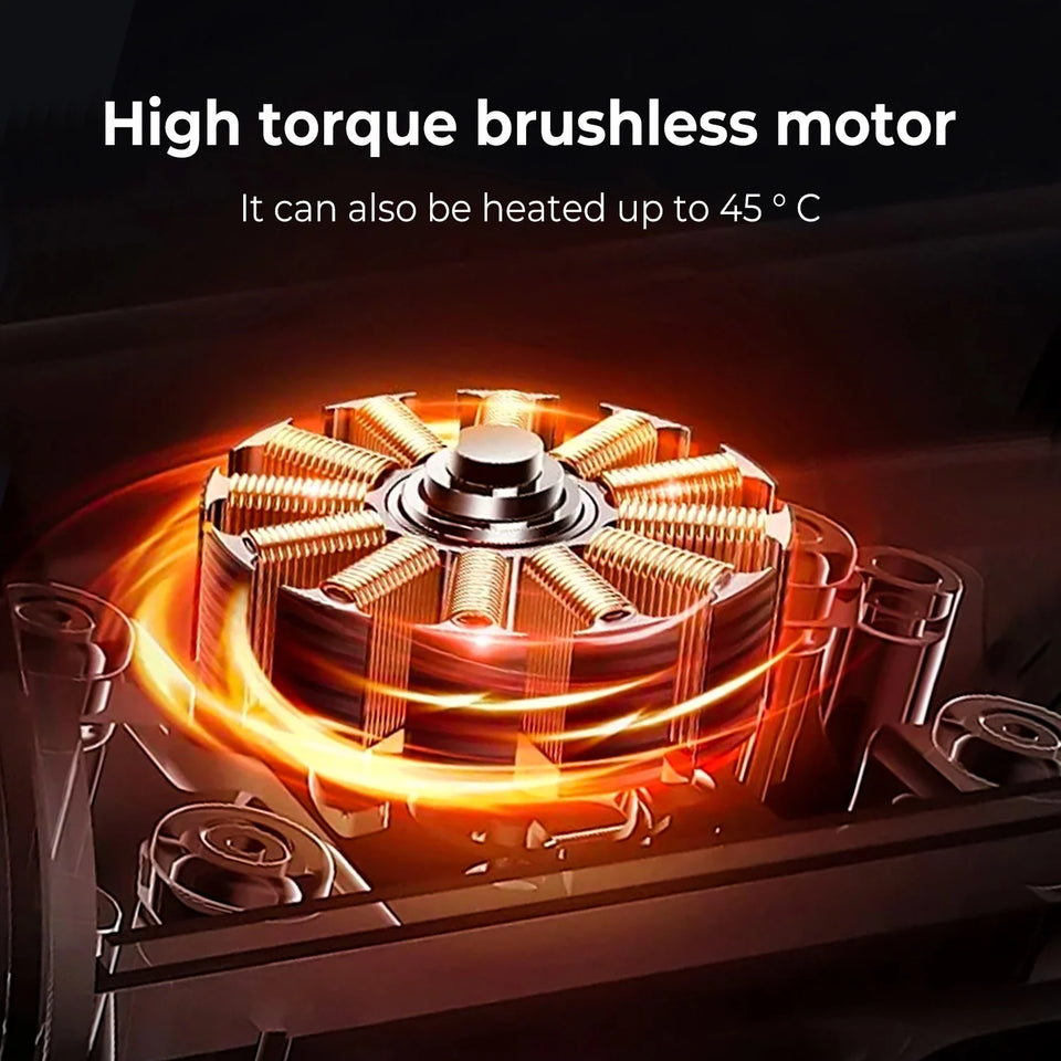 Men's Barberology Massager Professional Cordless Metal Handheld Heat Massager USB Charge Vibration Head Massage 2 Massage Nodes