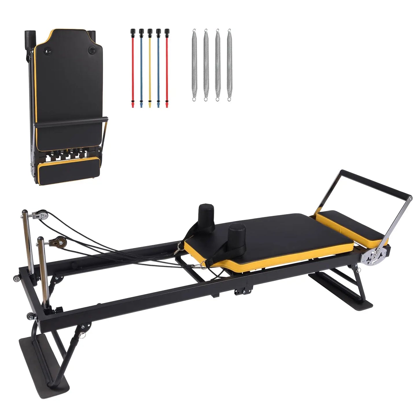 Foldable Pilates Reformer Machine – Home & Gym Equipment for Beginners & Advanced (Up to 250 lbs)