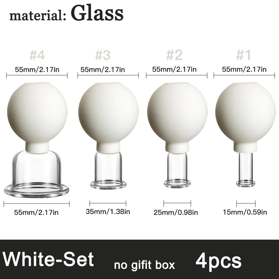 Rubber Cupping Face Massager Vacuum Eye Skin Lifting Facial Cups Anti Cellulite Jar Anti-Wrinkle Cupping Therapy Beauty Tool