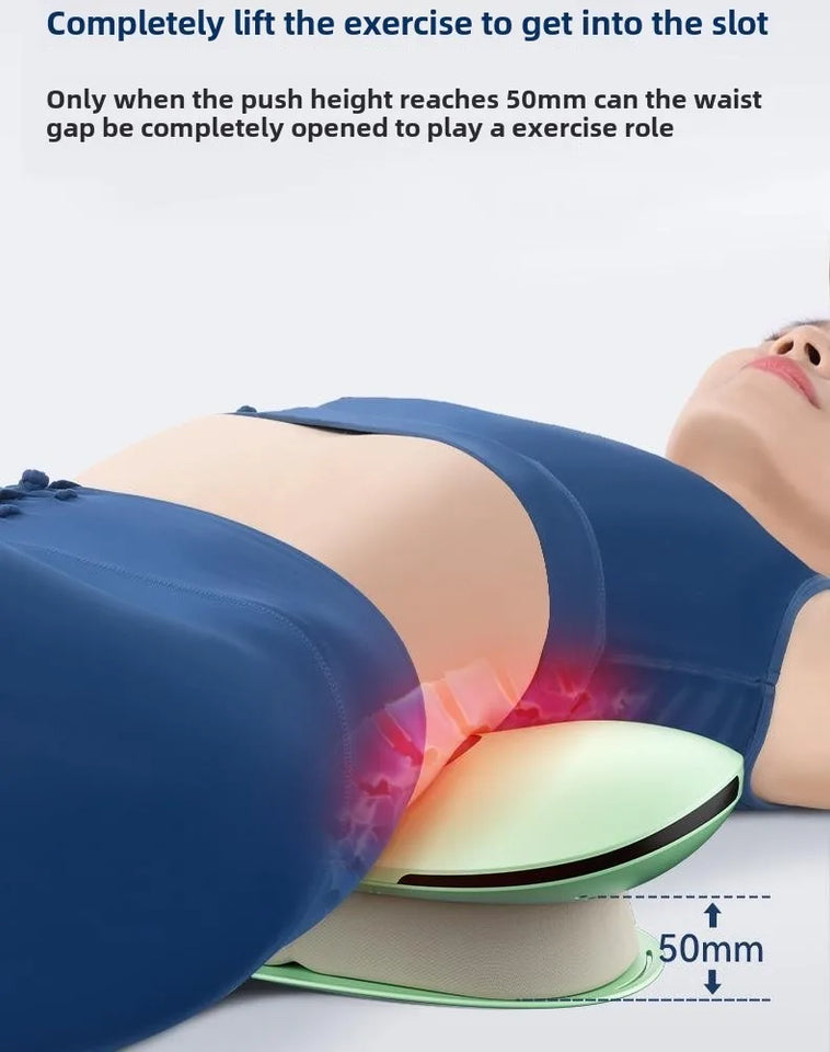 JAIYORL Electric Lumbar Traction Massager Adjustable Vibration Waist Spine Support Back Massage Machine Waist Masajeador