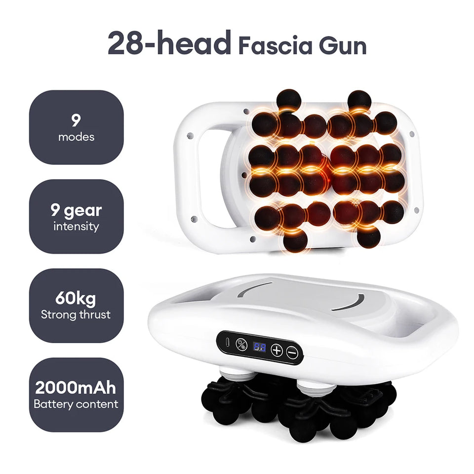 30-Head Massage Gun – High-Frequency Vibration Deep Tissue Muscle Massager