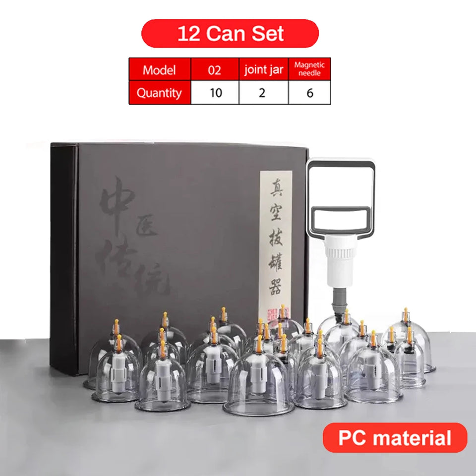 12/20/24 Cans Vacuum Acupuncture Cupping Anti-cellulite Physiotherapy Traditional Chinese Medicine Suction Cup Massage Therapy