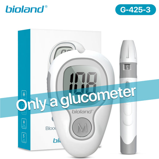 Bioland G-425-3 Blood Glucose Monitor Kit – Diabetes Glucometer with Test Strips for Blood Sugar Testing