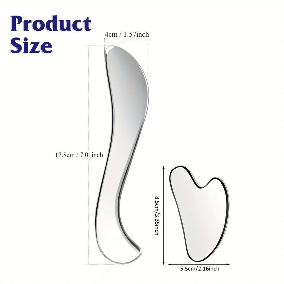 Stainless Steel Gua Sha Scraping Tool Set – Muscle Therapy for Back, Neck, Shoulder, Arms & Legs