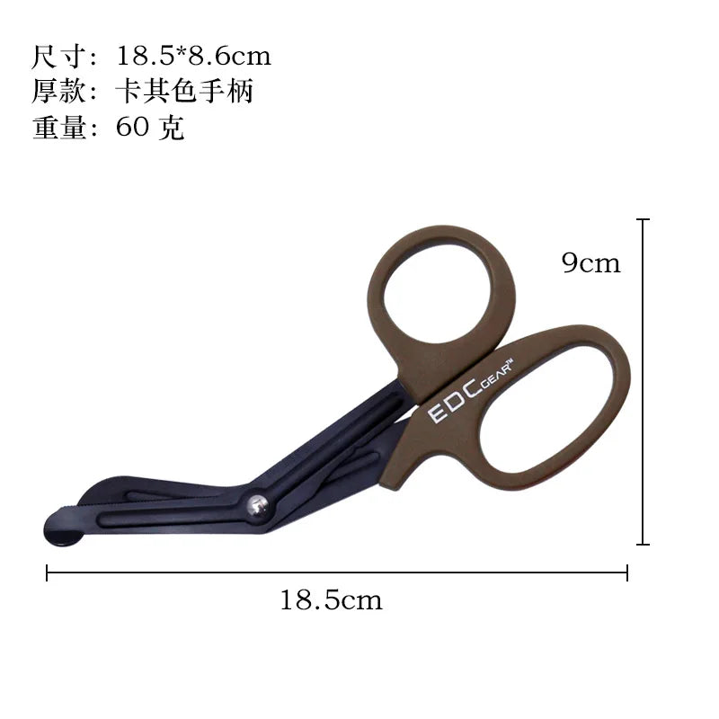 Outdoor Survival Paramedic Trauma Scissors – Heavy-Duty Emergency First Aid Shears for Medical Rescue & IFAK