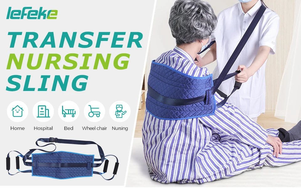 Lefeke Elderly Transfer & Turnover Belt – Nursing Shift Pad for Bedridden Patient Mobility and Care