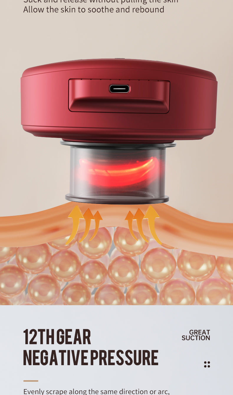 Electric Cupping Therapy Device – Negative Pressure Scraping & Massage for Back, Neck & Shoulders
