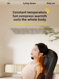 Upgrade Electric Full Body Massage Chair Neck Back Waist Leg Vibration Kneading Shiatsu Cushion Seat Relaxation Trapezius Massag