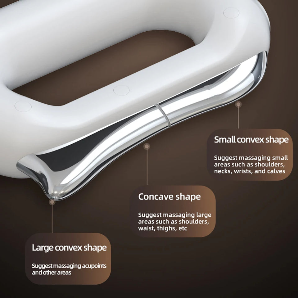 Electric Heating Fascia Massager Body Scraping Microcurrent Vibration Muscle Relaxation Body Lifting Guasha Massage Knife