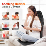 Electric Massage Chair Pad Heating Vibrating Full Body Back Massager Car Chair Cushion Home Office Lumbar With Remote Controls