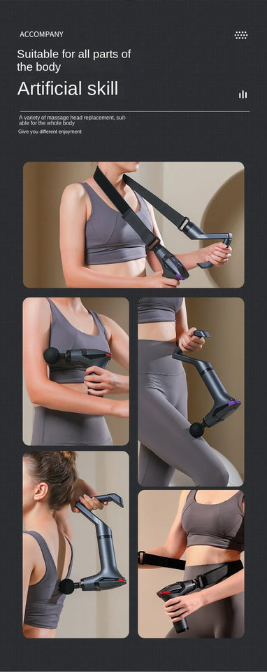 Long-Handle Massage Gun – Multifunctional Deep Tissue Percussion Massager for Full Body Muscle Relaxation