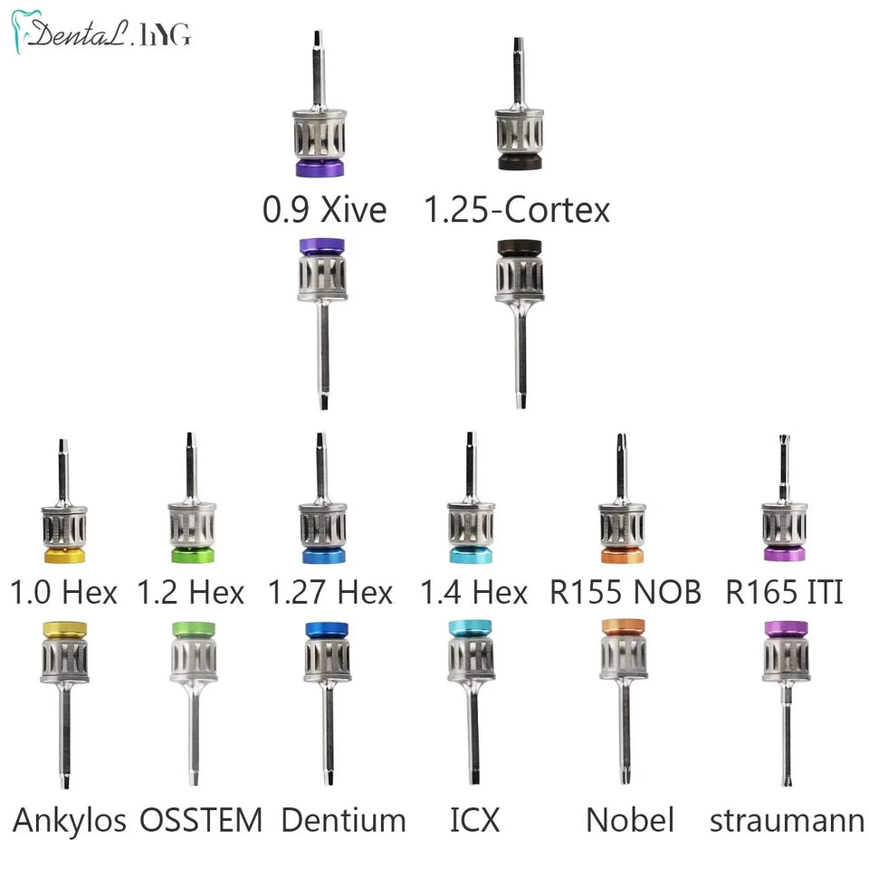 Dental Implant Torque Wrench Kit – Adjustable Ratchet 10–70Ncm with 16pcs Colorful Screwdrivers