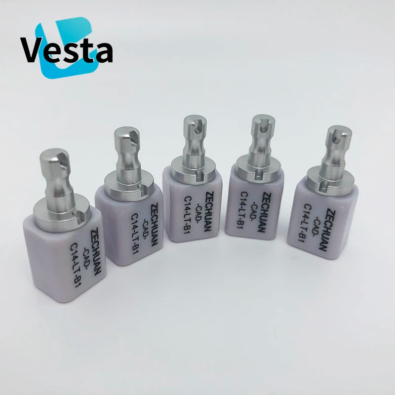 Lithium Disilicate Glass Ceramic Blocks C14 HT/LT – CAD/CAM Sirona Cerec Dental Veneer Material (5pcs/Box)