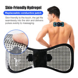 EMS Pulse Neck Massager Sticker Tens Cervical Massageador Back Masajeador Patch Muscle Stimulator Pain Relief Gel Pads Stretcher