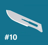 100PCS Sterile Dental Surgical Blades – Carbon Steel Scalpel Knives with Handle for Medical, Beauty, and DIY Repairs