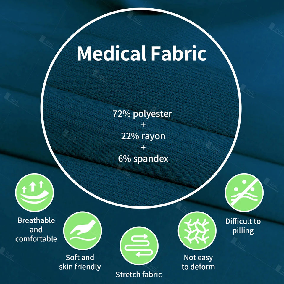 Unisex Medical Scrub Set with Pockets – Jogger-Style Nurse & Doctor Uniform for Clinical, Surgical & Veterinary Work