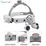 Dental Surgical Loupes with LED Headlight – 2.5X/3.5X Binocular Magnifier with Adjustable 5W Lamp