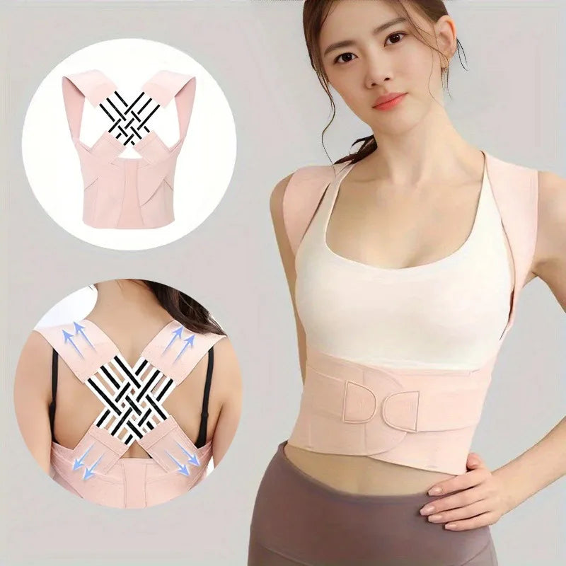 Magnetic Back Posture Corrector – Adjustable Shoulder Support for Spinal Alignment & Sitting Posture