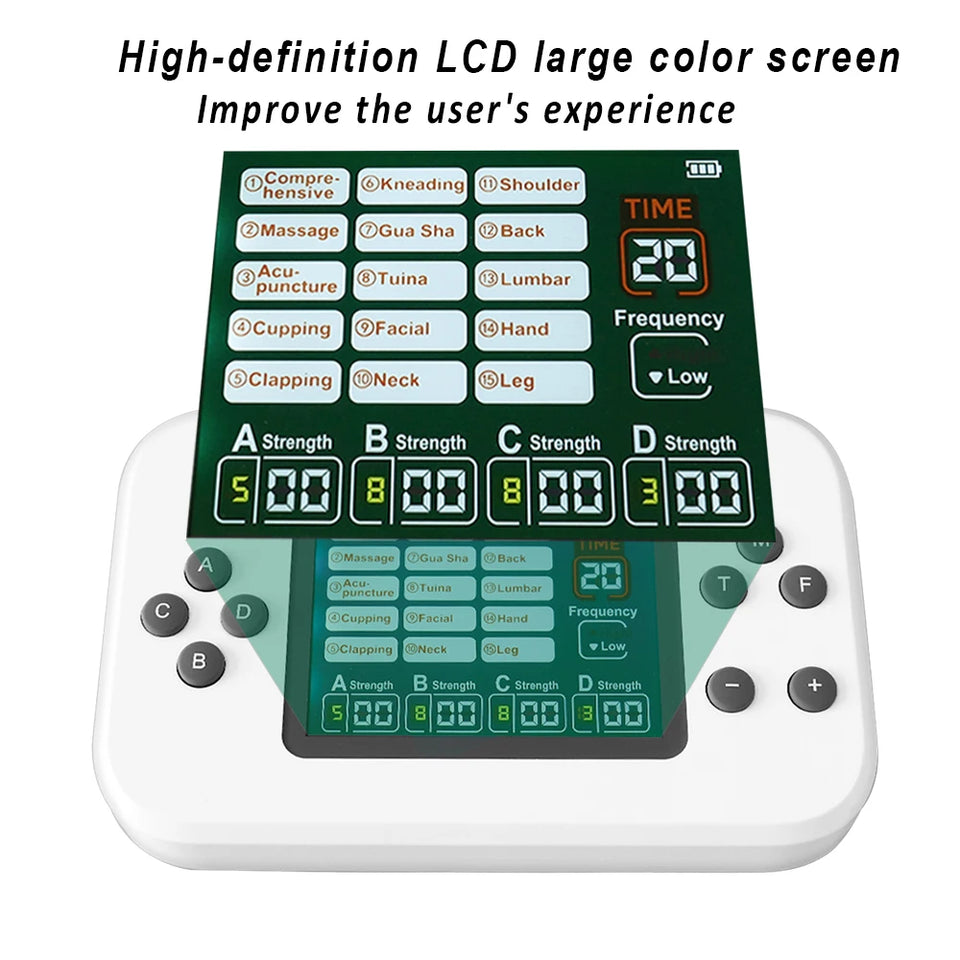 30 Levels 15 Modes Electric Tens Relax Muscle Stimulator EMS Acupuncture Body Facial Massager Digital Therapy Slimming Machine