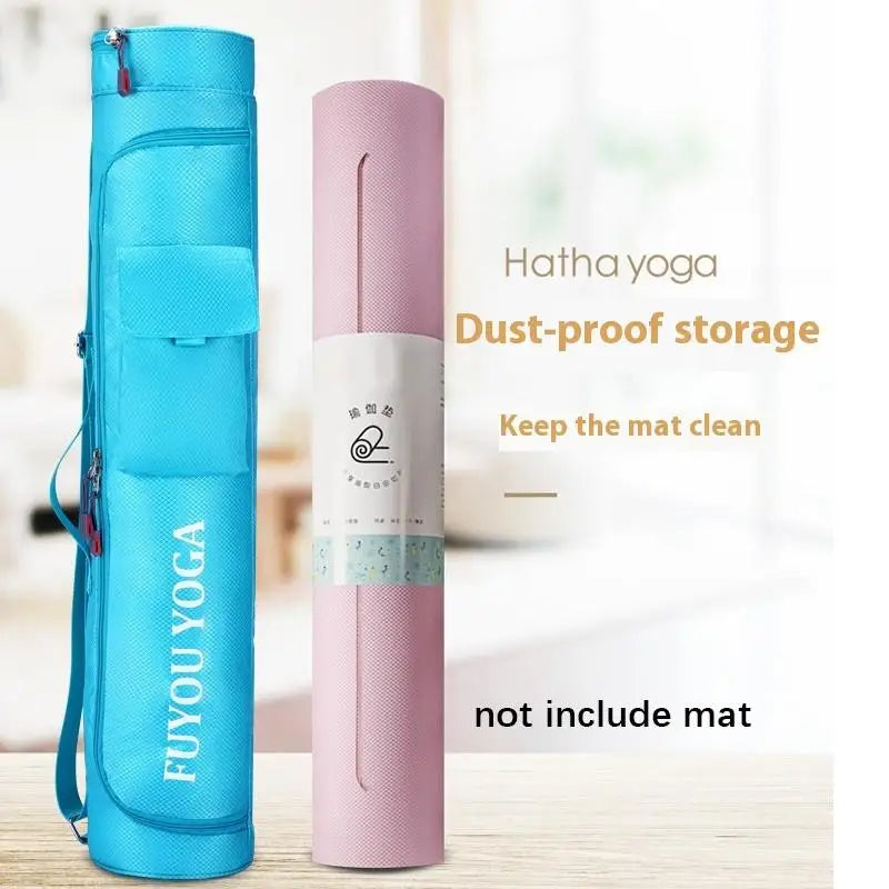 Large-Capacity Nylon Yoga Mat Storage Bag – Lightweight Multifunctional Fitness Mat Holder for Women