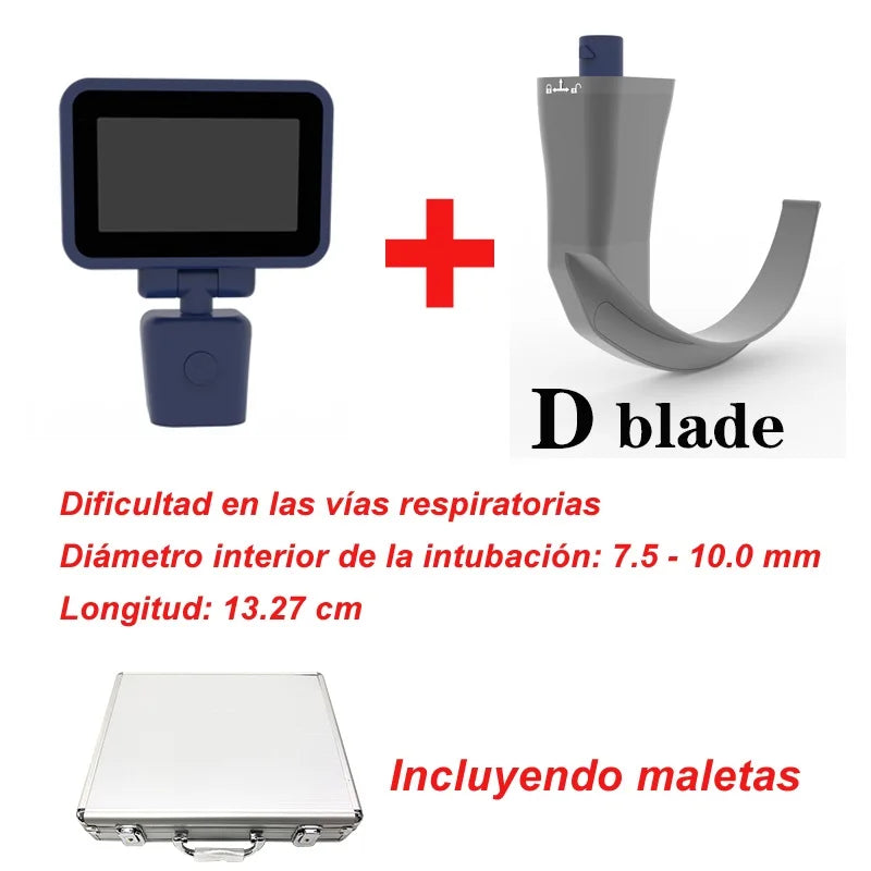 Mexico Local Stock 3.5 Inch HD Touch screen Anesthesia Digital Video Laryngoscope 6 sizes Reusable Sterilizable Blades Optional