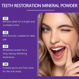 Teeth Restoration Mineral Powder – Purple Whitening Toothpaste for Stain Removal, Fresh Breath & Oral Care