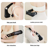Fascia Massage Gun with Hot & Cold Heads – Adjustable Percussion Muscle Massager