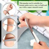 Stainless Steel Gua Sha Massage Tools Muscle Scraper Tool,Graston Tool Set for myofascial Release,Scar Tissue Massager for Back