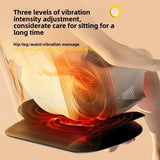 Upgrade Electric Full Body Massage Chair Neck Back Waist Leg Vibration Kneading Shiatsu Cushion Seat Relaxation Trapezius Massag