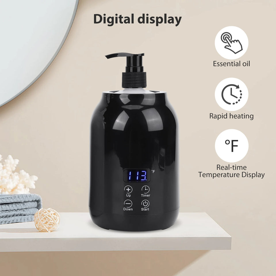 Digital Massage Oil & Lotion Warmer – Cream Heater with LED Display, Timer & 2 Heat Modes