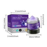 Teeth Restoration Mineral Powder – Purple Whitening Toothpaste for Stain Removal, Fresh Breath & Oral Care