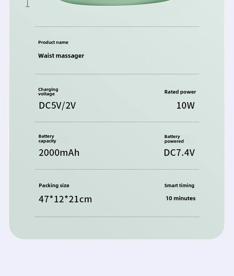 JAIYORL Electric Lumbar Traction Massager Adjustable Vibration Waist Spine Support Back Massage Machine Waist Masajeador