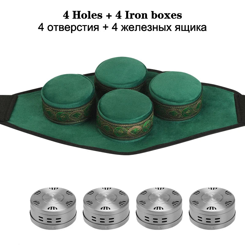Brass Copper Box Smokeless Moxibustion Bag hierbas medicinales Burner Moxa Therapy Body Acupoint Meridian Warm Massage