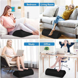 Ergonomic Memory Foam Foot Rest – Non-Slip Washable Under-Desk Foot Stool for Fatigue Relief