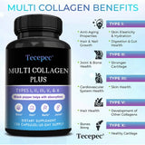 Multi-Pack Collagen Supplement for Men & Women – Types I, II, III, V & X for Healthy Hair, Skin, Nails & Joints