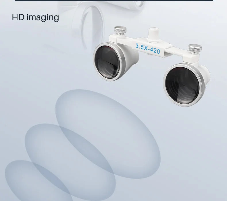 Dental Surgical Loupes with LED Headlight – 2.5X/3.5X Binocular Magnifier with Adjustable 5W Lamp