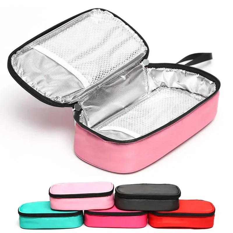 Portable Insulin Cooling Bag – Waterproof Thermal Diabetic Pill Organizer (5 Colors, No Gel)