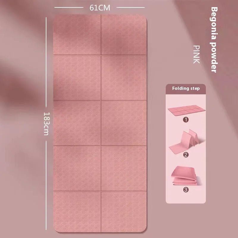 Foldable Anti-Slip Yoga & Nap Mat – Portable Thick Fitness Floor Mat for Home, Kids, and Students