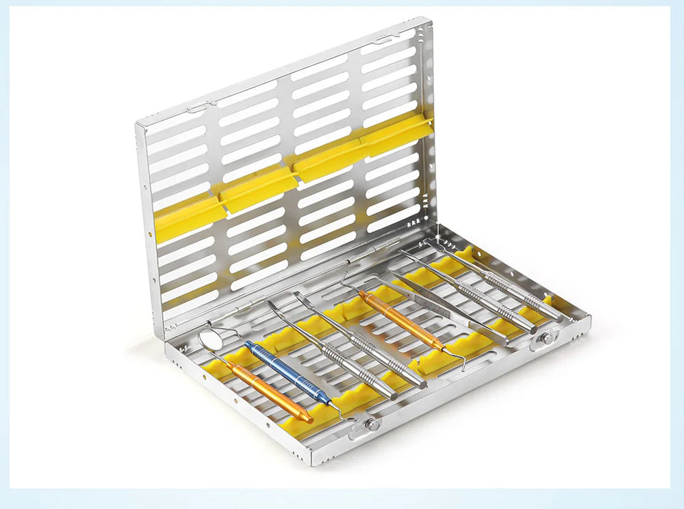 AZDENT Dental Sterilization Rack – Autoclavable Surgical Cassette & Disinfection Tray